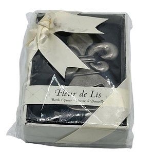 Kate Aspen Fleur De Lis Bottle Opener Pewter Finish Wedding Gift Silver